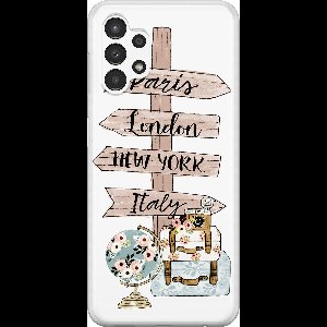 Leuke Telefoonhoesjes - Hoesje geschikt voor Samsung Galaxy A13 4G - Where to go next - Soft case - TPU - Tekst - Multi