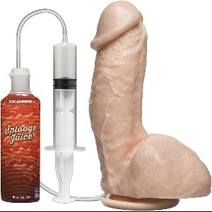 Doc Johnson Realistic Cocks realistische dildo The Amazing Squirting Realistic Cockkin Beige - 18,8 cm