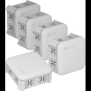 OBO Bettermann | las- / montagedoos | 90 x 90 x 55 mm | grijs | met trekontlasting | 5 stuks