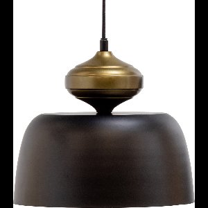 WOOOD Exclusive Linne Hanglamp - Metaal - Zwart - 34x31x31