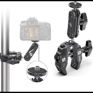 Ulanzi R094 Super Clamp statiefklem - Buisklem met balhoofd en Magic Arm - Tot 6 centimeter dik - 3/8 inch schroefgat