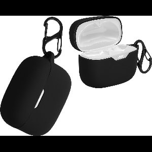 kwmobile Hoes geschikt voor JBL Tune 230 NC TWS / T230NC / T235NC - Siliconen cover voor oordopjes in zwart