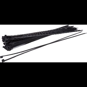 Kortpack - Kabelbinders/ Tyraps 368mm lang x 7.6mm breed - Zwart - 1000 stuks - UV-Bestendig - Treksterkte: 54.4KG - Bundeldiameter: 102 mm - Bundelbandjes - (099.0271)
