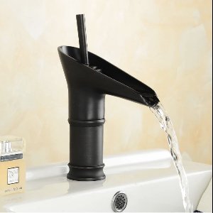 Wastafelkraan ZWART MAT Bamboo OMNITAIR