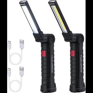 Oplaadbare werklamp led-zaklamp COB oplaadbaar - 360 ° draaibare zaklamp met magnetische basis - 5 modi voor garage-camping-noodgevallen - groot