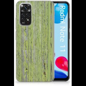 Xiaomi Redmi 10 | Redmi Note 11 4G Bumper Hoesje Green Wood