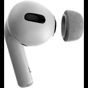 Foam eartips geschikt voor Airpods Pro (2) - licht grijs - 6× Small - zachte memory foam opzet oortjes - foamigo®