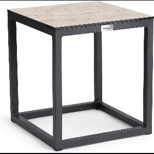 Tierra Outdoor Rio bijzettafel S 40x40cm Hoog 45cm Travetin Trespa HPL