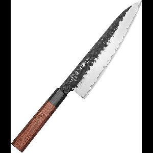 Hezhen Koksmes - Gemaakt van 3-laags composietstaal (10Cr15CoMoV + SUS410 staal) - Hoog koolstof gehalte met hardheid van 58-62 HRC - Handvat van Mahoniehout - keukenmes uit de PM8S Retro Series