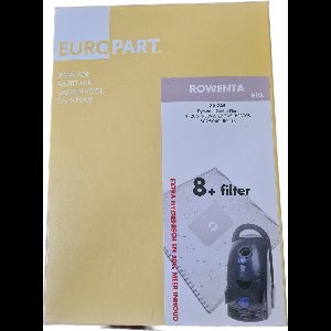 Europart stofzuigerzakken R08 tbv Rowenta 8 stuks + filter