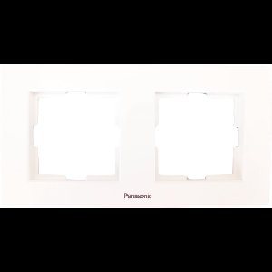 Panasonic -2 Voudig Afdekraam-Wit-Karre Plus Serie