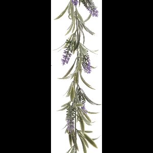 Lavendel kunsttak kunstplanten slinger 180 cm - Kunstplanten/kunsttakken