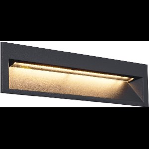 QAZQA mert - Moderne LED Wandlamp voor buiten - 1 lichts - L 28 cm - Zwart - Buitenverlichting