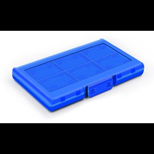 Opberg-Box geschikt voor 12 Nintendo Switch Spel Game-Cards + 2 SD Cards - Blauw