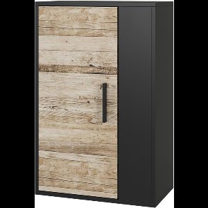 Vicco Berno Wandkast – 50.1 x 78.4 cm met 2 compartimenten Eik zwart/zand