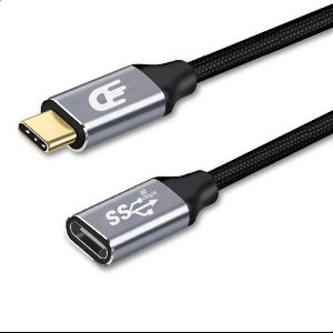 Drivv. USB C Verlengkabel 3.2 - Mannelijk naar Vrouwelijk - Fast Charge / Snellader - USB C Kabel - 1,5 meter - Grijs