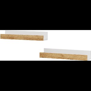 Vicco Tomy Wandplank – 60 x 10 cm Set van 2 Eik wit/goud