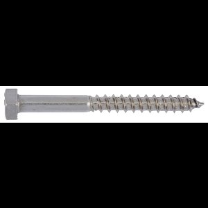 Wurth - DIN 571 roestvast staal A2 blank - Houtschroef Zeskantkop DIN 571, RVS A2 - x 100 st