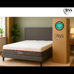 BSS Bedding Elite - Boxspring - 7-Zone Matras 22cm - 140x200 - Complete Boxspring - Bedden - Grijs