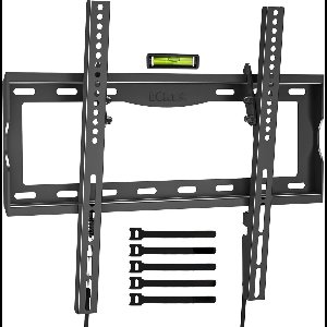 Universele Kantelbare TV Muurbeugel voor 26-65 inch LCD/LED/OLED Schermen tot 55 kg, Zwarte Slanke Bevestiging met VESA 400x400 mm, Inclusief Niveau en Kabelmanagement