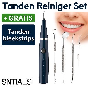 SNTIALS® Elektrische Tandsteenverwijderaar – Professionele Tandplak- & Tandsteen Reiniger | 5 Intensiteitsstanden | Inclusief Polijst- & Reinigingskoppen | Veilig & Oplaadbaar | Vernieuwd Stil Ontwerp