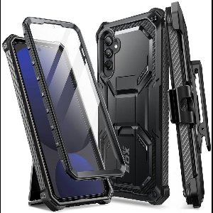 Armorbox hoesje met screenprotector geschikt voor Samsung Galaxy S24 FE - Zwart