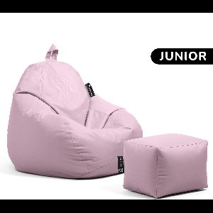 Casacomfy – Pear Junior – Zitzak met Voetenbankje – Lichtroze – Waterbestendig