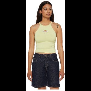 Dickies Chain Lake Mouwloos T-shirt Groen XS Vrouw