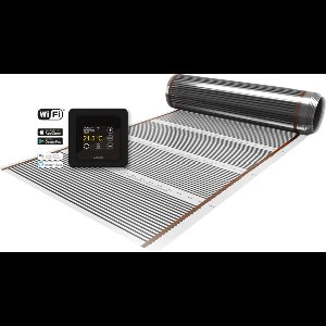 MAGNUM Foil - Set 5 m² / 600 Watt, Elektrische Vloerverwarmingsfolie / MRC-inbouwthermostaat | Zwart