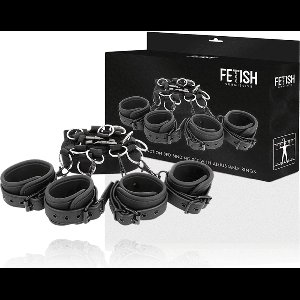 FETISH SUBMISSIVE BONDAGE | Fetish Submissive Luxury Bed Restraints Set