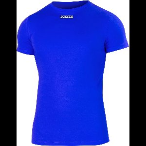 Sparco B-ROOKIE T-SHIRT Zwart – Comfortabele Katoenen Onderkleding voor Gaming en Motorsport - Blauw