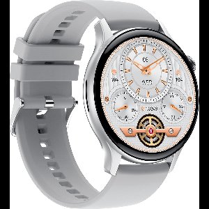 SAMTECH Smartwatch Amoled HD Pro - Heren & Dames – horloge – Geschikt voor iOS & Android - NFC, Stappenteller, Calorie Teller, Slaap meter – Grijs