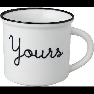 Dutch Rose Zwart/Wit Beker Yours - Wit