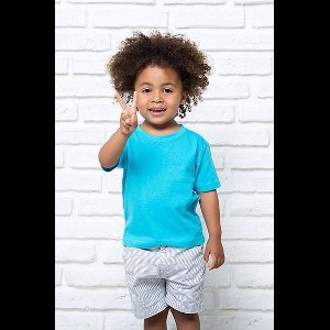 JHK Baby t-shirtjes in turquoise maat 2 jaar - set van 5 stuks