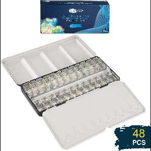 Artina Colaro Waterverf Verfdoos Palet met 48 halve Napjes voor het mengen van Aquarelverf