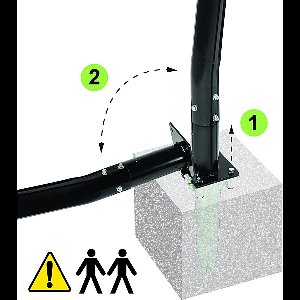 EXIT Galaxy basketbalbord voor grondmontage met dunkring