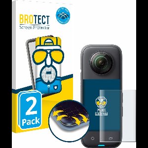 BROTECT - Screenprotector voor Insta360 X3 - Folie Beschermfolie matte volledig dekking 2 Stuks
