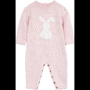 Minora gebreide unisex boxpakje- Baby jongens en meisjes- Maat 62-1/3 maanden-Newborn overalls winter- Konijn patroon romper- Baby kleding jongens-Sinterklaas cadeautjes