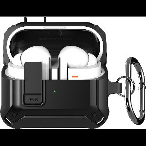 YONO Armor Hard Case geschikt voor Samsung Galaxy Buds 3 - 3 Pro - Hoesje met Lock - Zwart