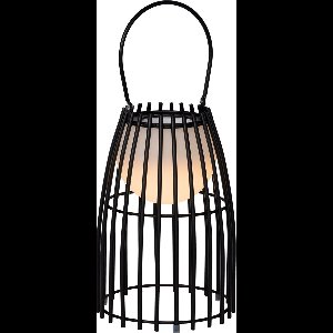 Lucide FJARA - Oplaadbare Tafellamp Binnen/Buiten - Accu/Batterij - Ø 17,5 cm - LED Dim to warm - 1x0,3W 3000K - IP44 - Zwart