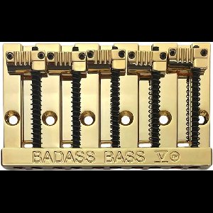 Allparts BB3345002 Leo Quan Badass V 5-snarige Basbrug - Goud