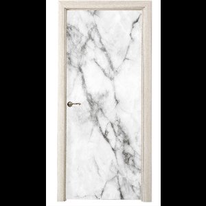 Deurposter 95x235 cm - Deursticker Marmer - Luxe - Wit - Meubelfolie zelfklevend - Deurfolie woonkamer - Interieurfolie fotobehang - Deur plakfolie - Deurstickers - Deurbehang sticker - Kamer decoratie