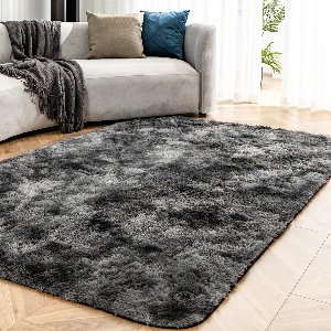 JGS® - Luxueuze Vloerkleed Woonkamer, Donkergrijs, Super Zacht Groot Tapijt (150 x 240 cm) -