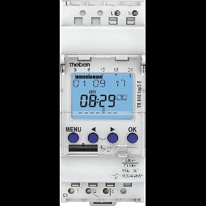 Theben 6100130 TR610 top3 Digitale 1-kanaals timer met app-programmering, perfect voor LED's, timers, digitale tijdschakelaar, met weekprogramma, digitale schakelklok, DIN-rail, 1-kanaals