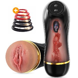 Jespro automatische Blowjob Simulator - 7 zuig en 7 vibratie standen - Masturbator voor man - Voor mannen elektrisch - Verwarming - Sex toys - Penis vibrator - Vagina - Pocket pussy