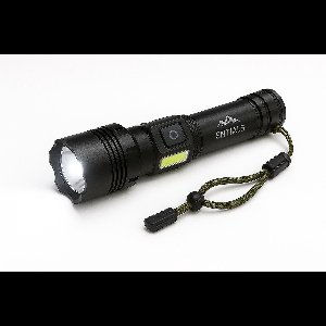 SNTIALS® - Zaklamp - 2500 Lumen - USB-C Oplaadbaar - Militaire Zaklamp Op batterijen - LED Oplaadbaar - Zoom Functie - Langere levensduur