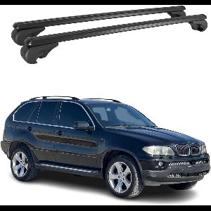 Dakkdragers voor BMW X5 E53 (1999-2006) - Aluminium Basisdragers, Zwart