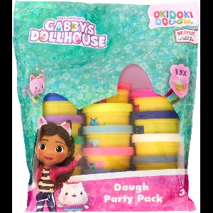 Gabby’s Dollhouse Dough Party Pack – XL zak met 15 potjes klei – Speelklei voor kinderen – Voor uren creatief speelplezier – Ideaal om uit te delen, knutselen of cadeau te geven – Klei set met Gabby en haar vriendjes