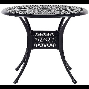 BELIANI ANCONA - Tuintafel - Zwart - 90 x 90 cm - Aluminium