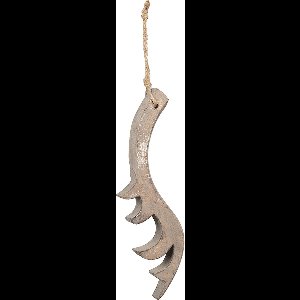 Clayre & Eef Kersthanger Gewei 9x2x28 cm Bruin Hout